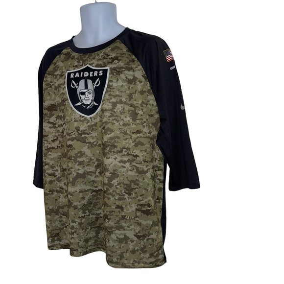 NFL Apparel Nike Tee Los Angeles Raiders Mens Shirt XL On Field Camouflage Comfy - Picture 5 of 10